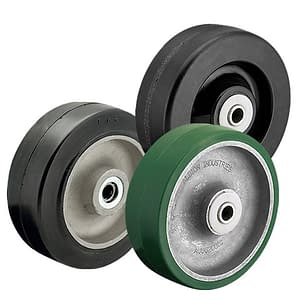 Hard, soft, and medium hardness tread wheels